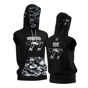 Grey Camo Sleeveless Hoodie