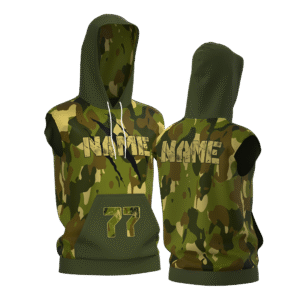 Green Camo Sleeveless Hoodie